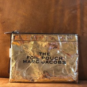 Marc Jacobs Gold Foil Pouch Clutch ✨